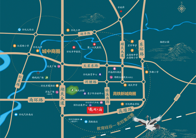 碧桂园鹤州府交通图