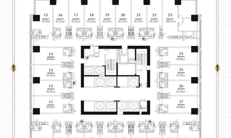 荣盛中央广场楼层平面图