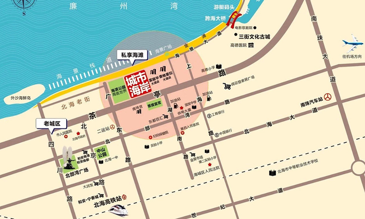 强盛城市海岸交通图