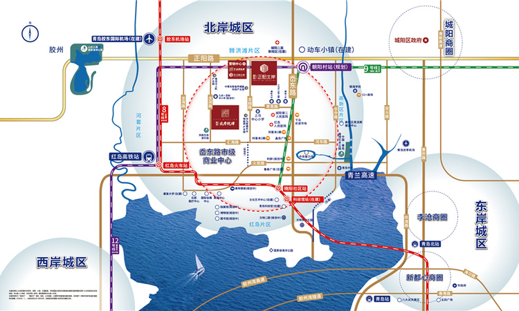 和达正阳北岸交通图