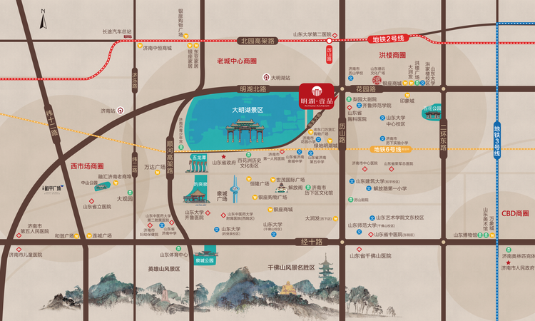 明湖壹品交通图