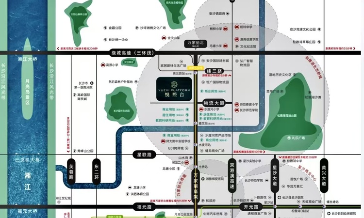 恒洋·悦熙台交通图