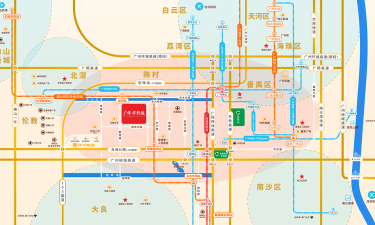 广佛保利城交通图