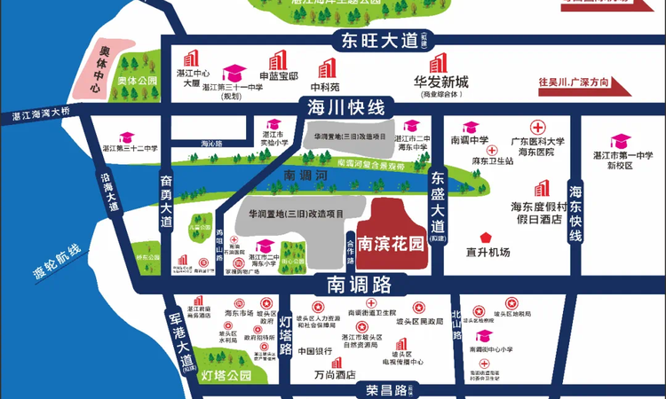 南滨花园交通图