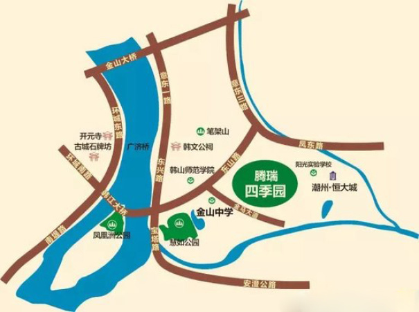 腾瑞四季园交通图