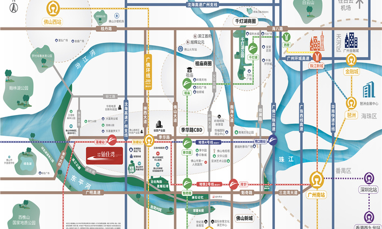 旭辉恒基铂仕湾交通图