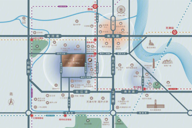 信达南开壹品交通图