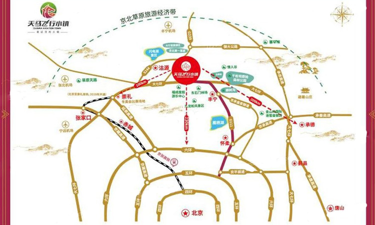 天马飞行小镇交通图