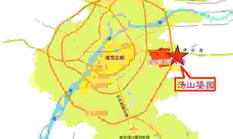 汤山鎏园交通图