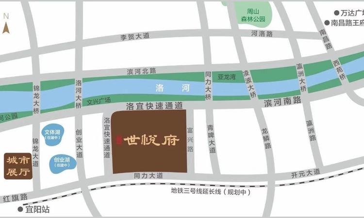 建业·世悦府交通图