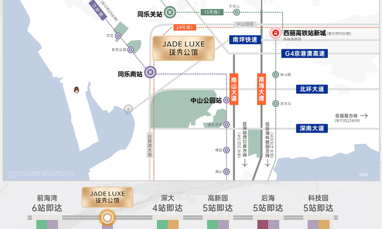 卓越珑秀公馆交通图