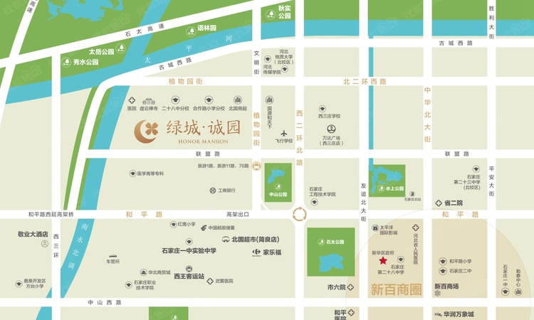 绿城诚园交通图