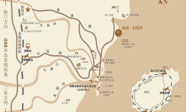 海南佰悦湾交通图