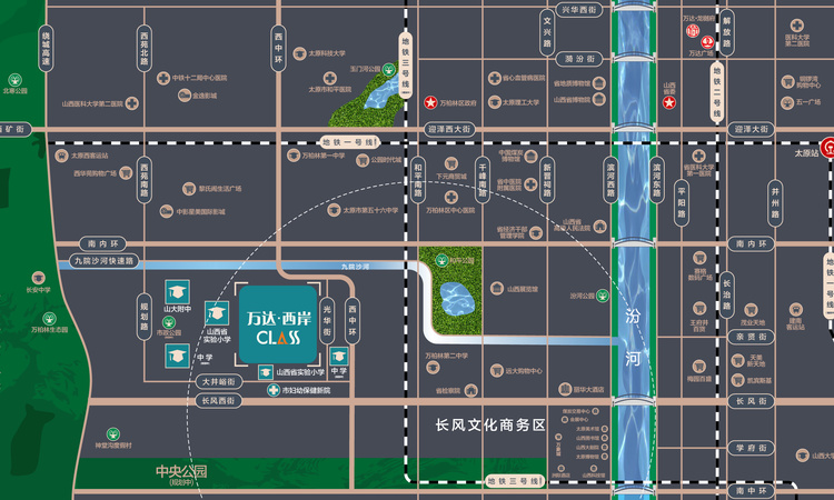 万达西岸CLASS交通图