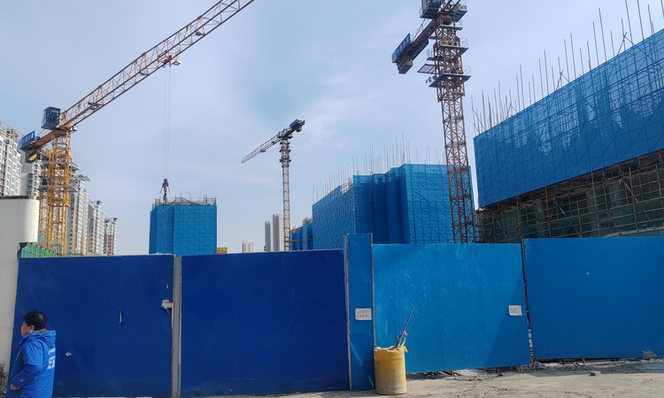 中国铁建·滨海云帆施工进度图