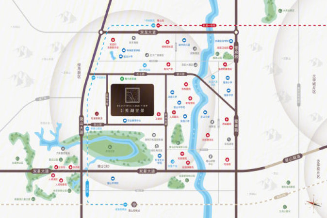 秀湖昱景交通图
