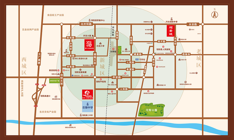 饶阳泰华·丽景名都交通图