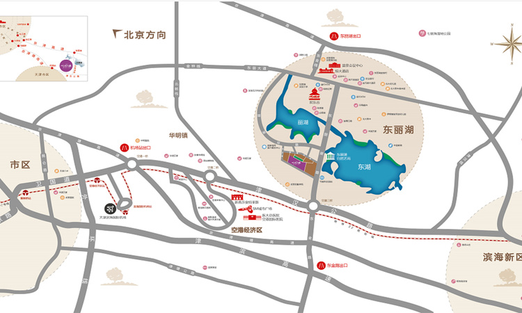 金融街听湖小镇交通图