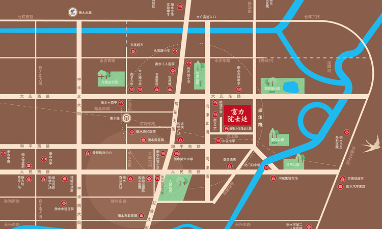 富力院士廷交通图