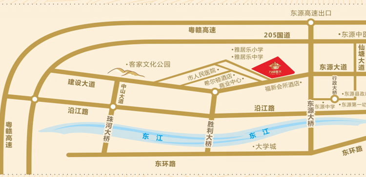 万绿春天交通图