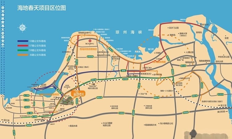 海地春天交通图