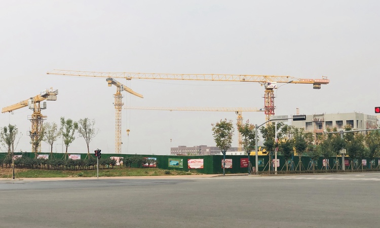鲁坤天鸿创谷施工进度图