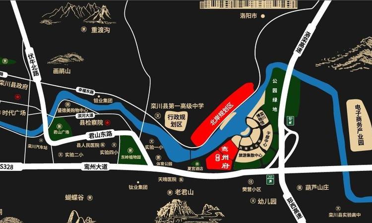 洛阳建业鸾州府交通图