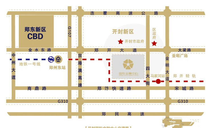 开封国际金融中心交通图