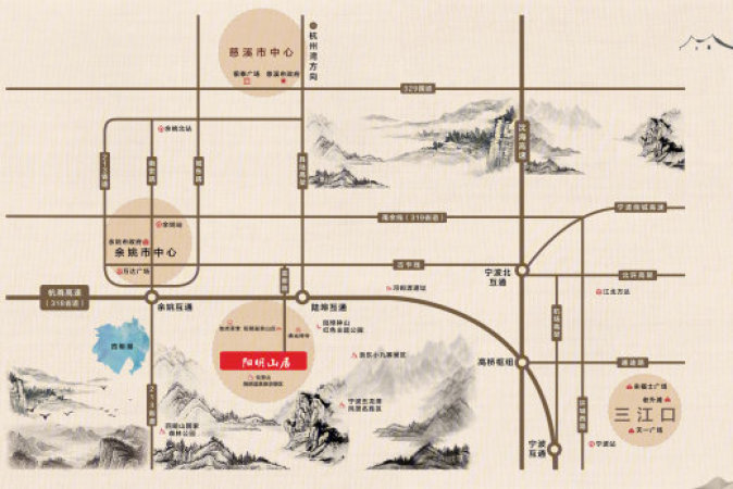 阳明山居交通图