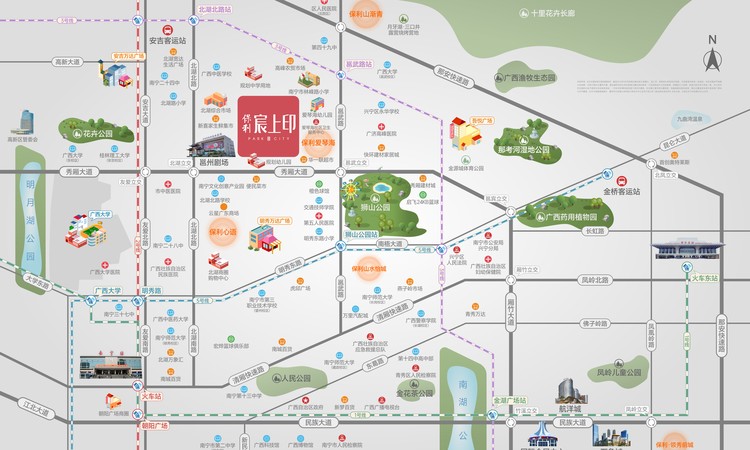 保利宸上印交通图