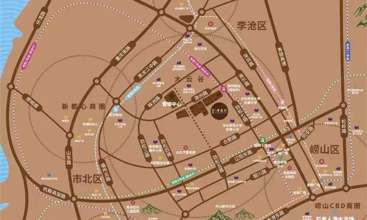 大云谷金茂府交通图