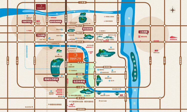 华远万江时代之光交通图