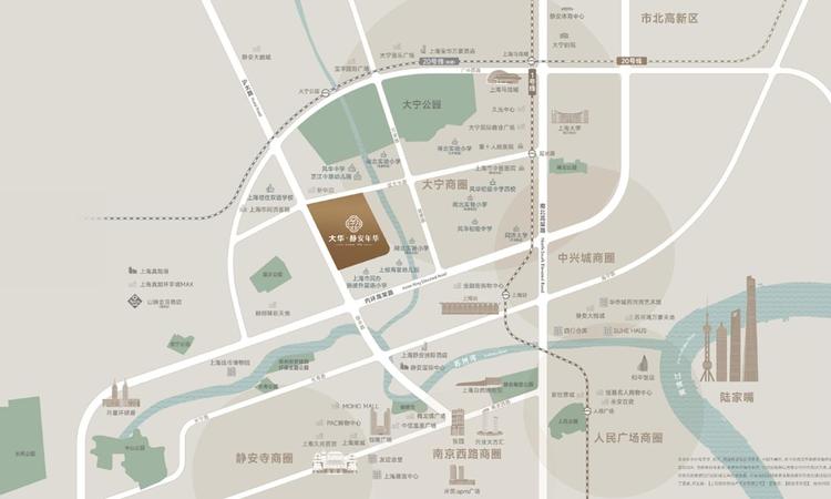大华静安年华交通图