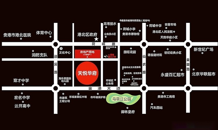 天悦华府交通图