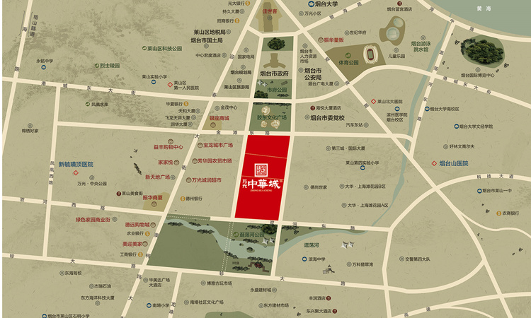 万光中华城交通图