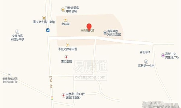 高新现代城交通图