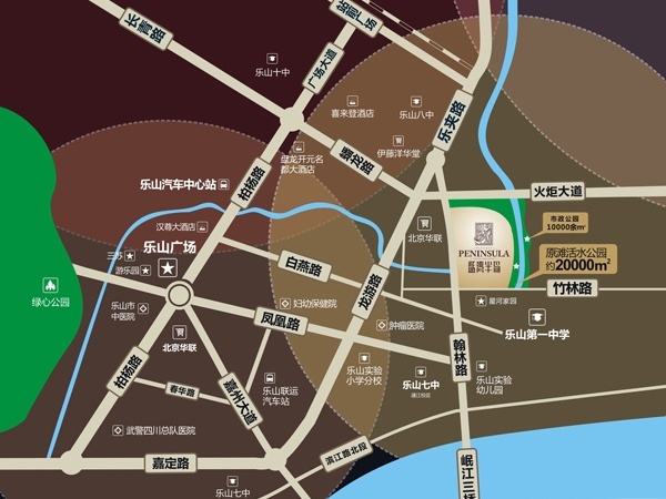 东安蓝湾半岛交通图