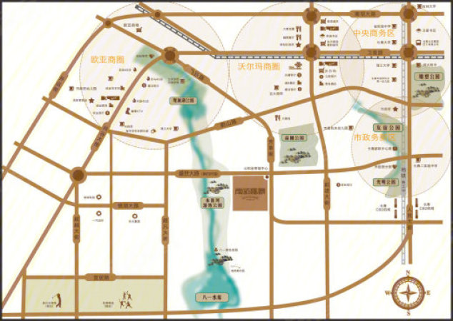 国盛溪语墅交通图