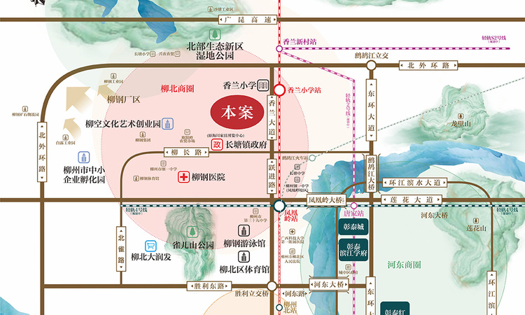 彰泰欢乐颂交通图