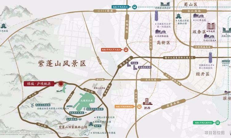 绿城庐境桃源交通图