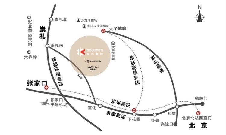 多乐美地小镇交通图
