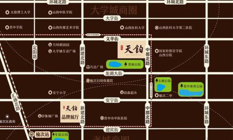 红星天铂交通图