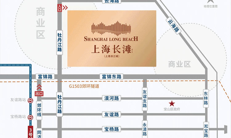 上海长滩交通图