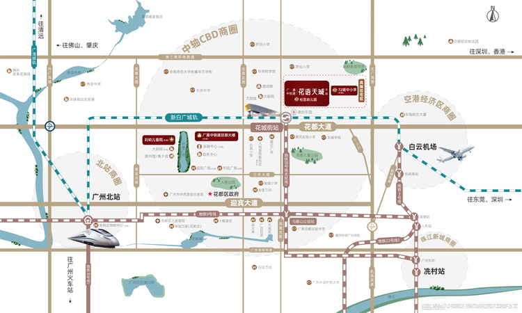 广晟·中国铁建花语天珹交通图