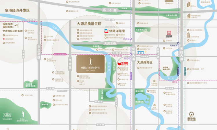 明信·天府壹号交通图