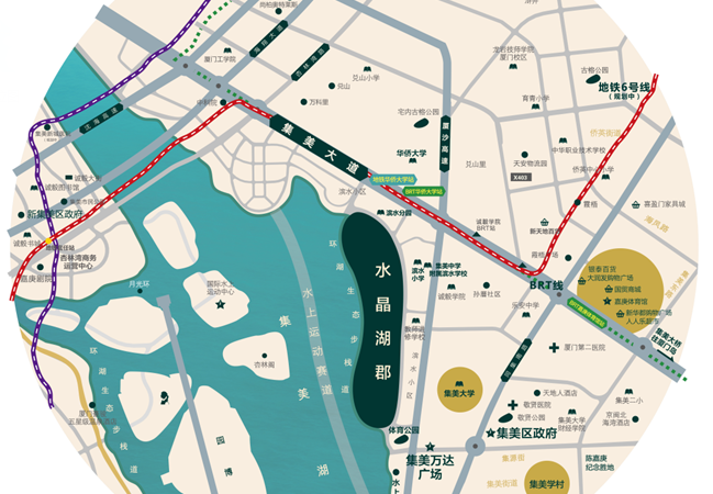 水晶湖郡云鼎交通图