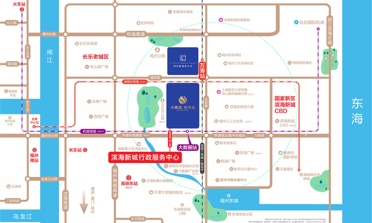 新天地·国际华府交通图
