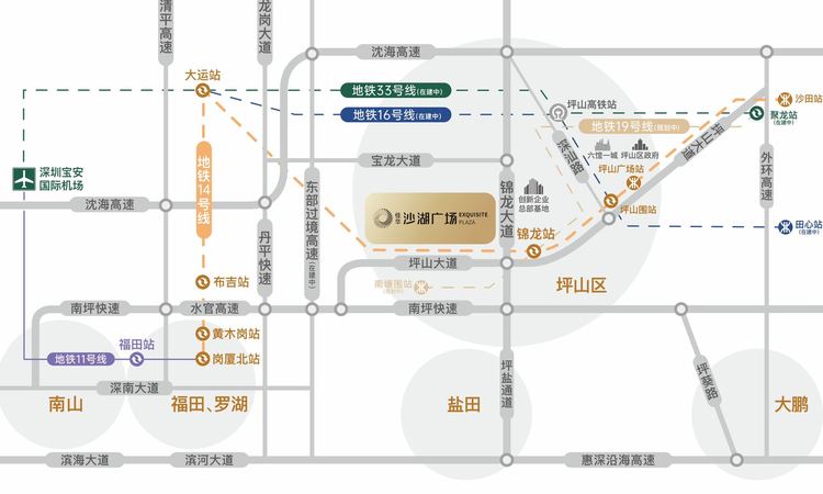 佳华沙湖广场交通图