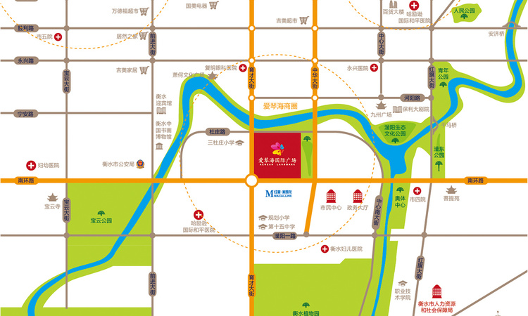 爱琴海国际广场|红星·天铂交通图