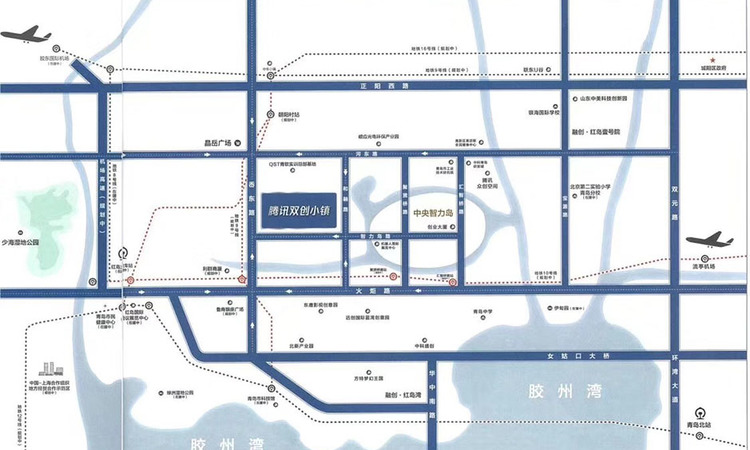 腾讯双创小镇交通图